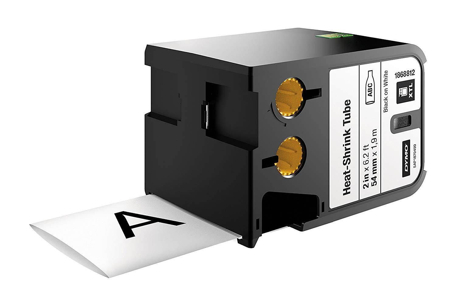 DYMO - XTL 1868812 Heat Shrink Tube Labels (54 mm) - Black on White - 2"