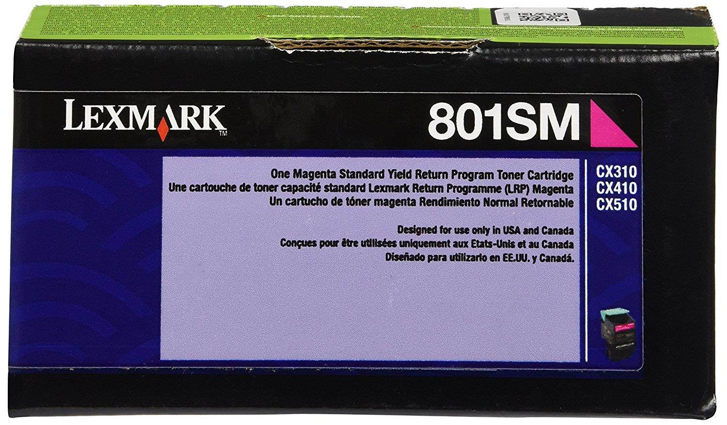 Lexmark 80C1SM0 Magenta Standard Yield Return Program Toner