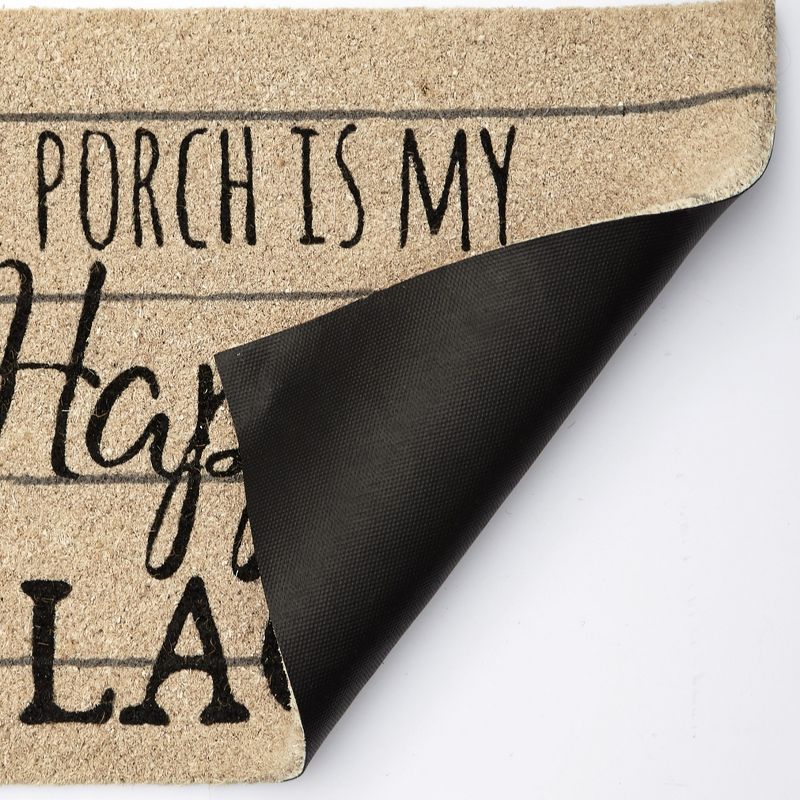 Evergreen Flag Cambridge Welcome Burlap Sassafras Switch Mat - 22" Long x 10" High