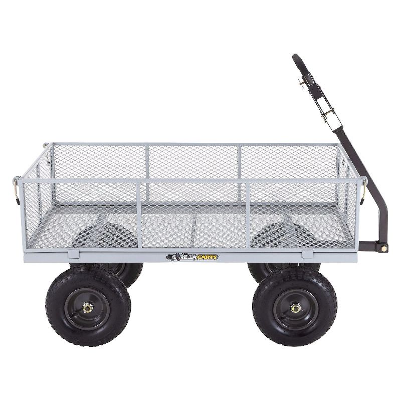 Gorilla Carts Heavy Duty Steel Utility Cart with Removable Sides and Pneumatic Tires Capacity
