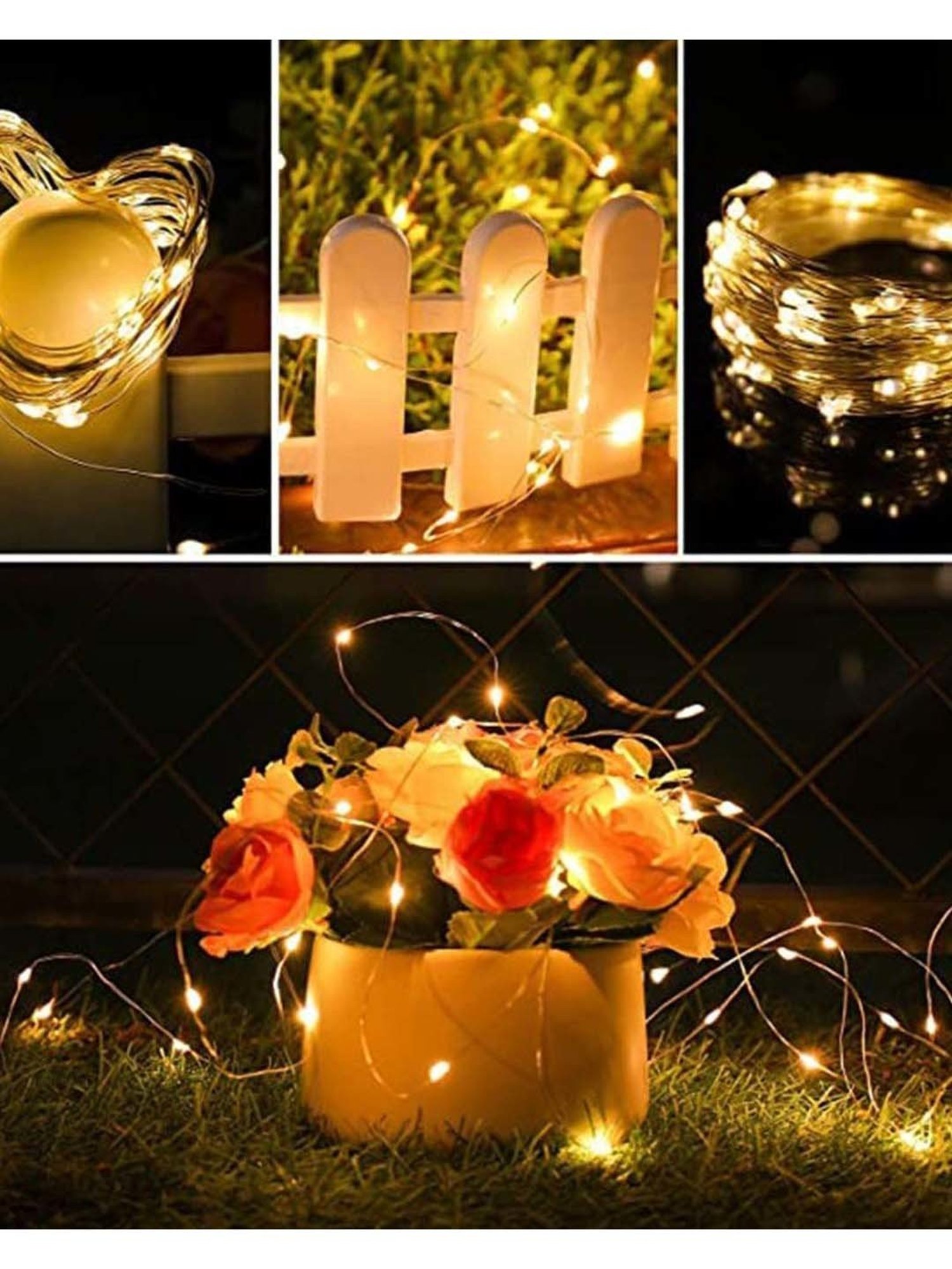 Homesake Yellow Copper 50-Led Fairy String Lights
