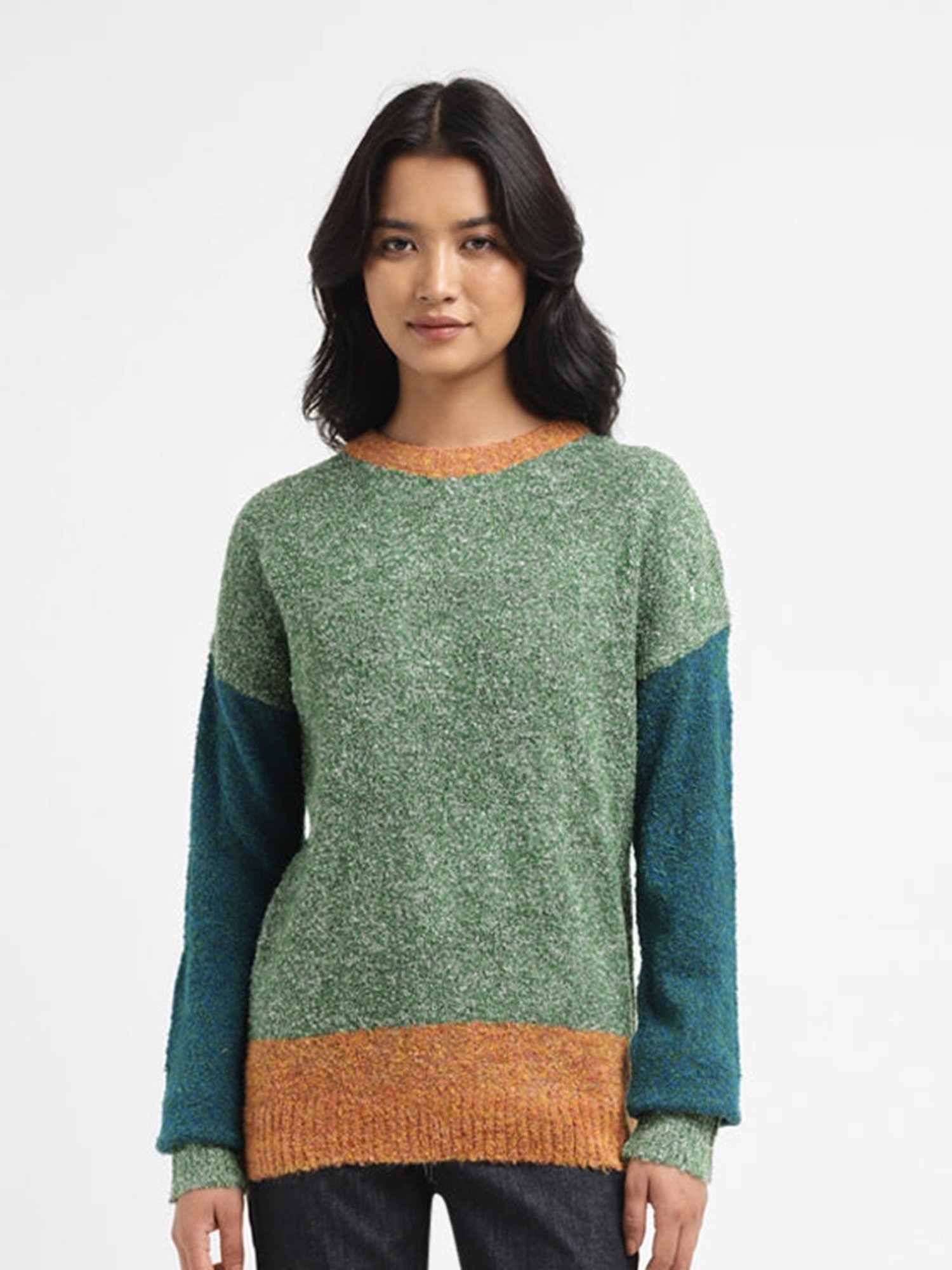 Levi's Green Self Design Sweater