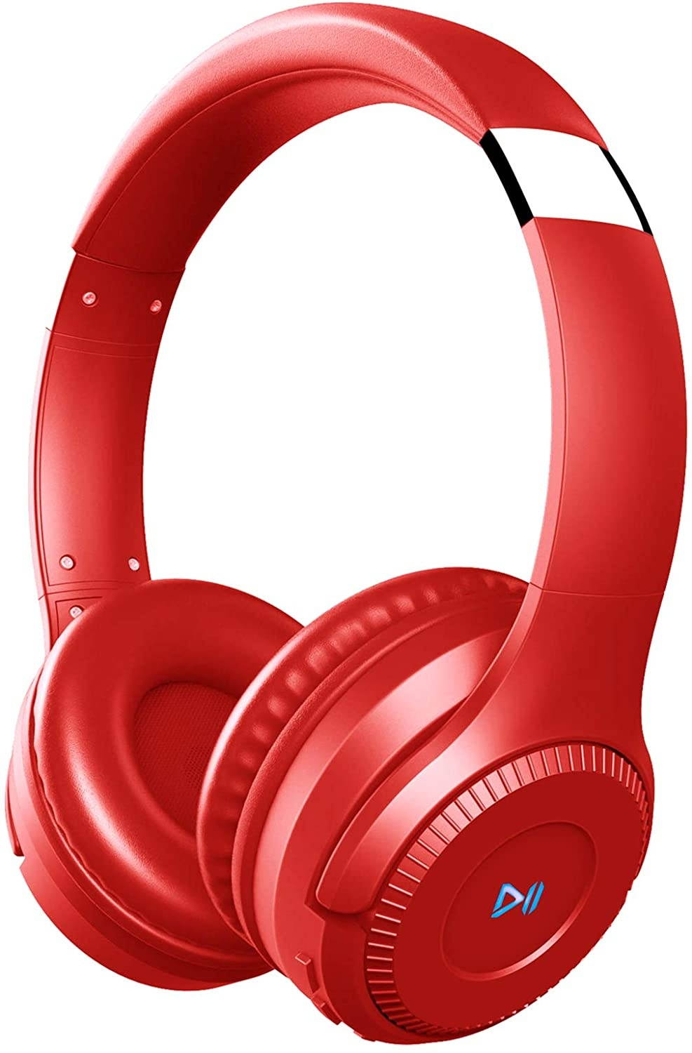 H2 Bluetooth Headphones Over EarDual 50mm Drivers HiFi Stereo Wireless Headphones Noise Cancelling Wireless Over Ear Headset with Mic and WiredTF Card Mode for Cell Phones/PC/TV - Red