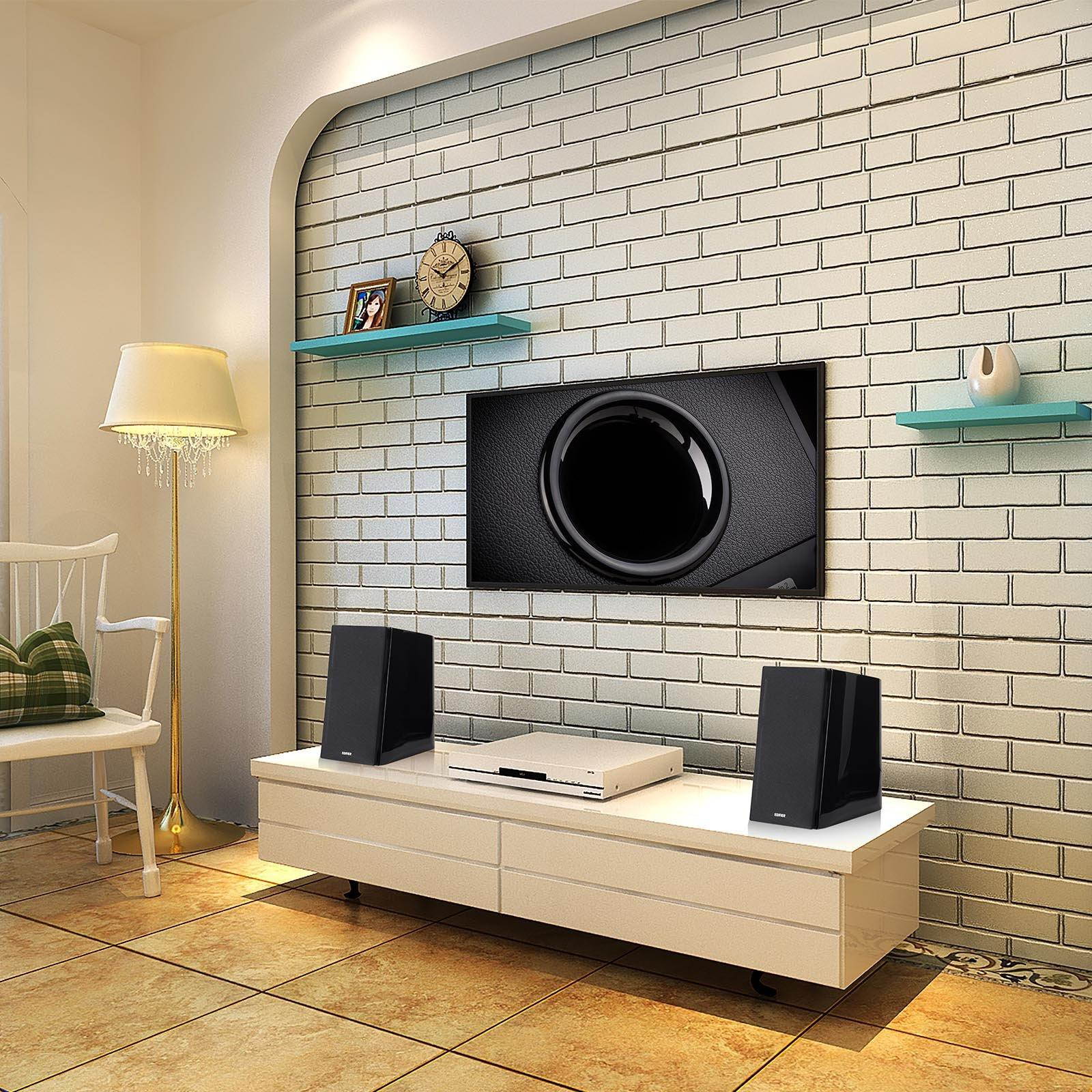 Edifier R2000DB Powered Bluetooth Bookshelf Speakers - Near-Field Studio Monitors - Optical Input - 120 Watts RMS - Black