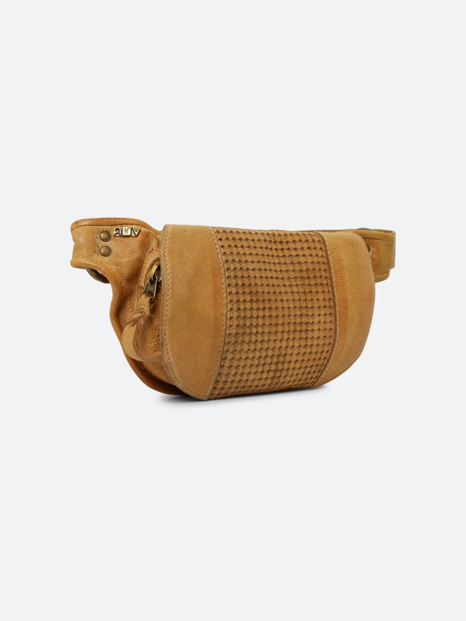 Art N Vintage  Sand Leather Textured  Waist Pouch