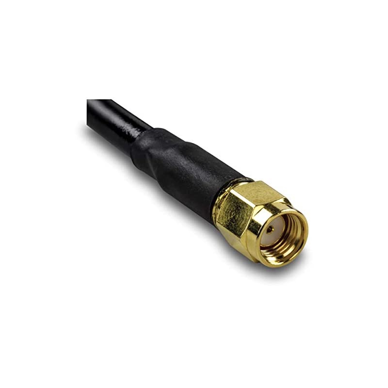 Low Loss RPSMA Male to RPSMA Female Antenna Cable 2 m 65 ft 145 dB Max Signal Loss TEWL102black