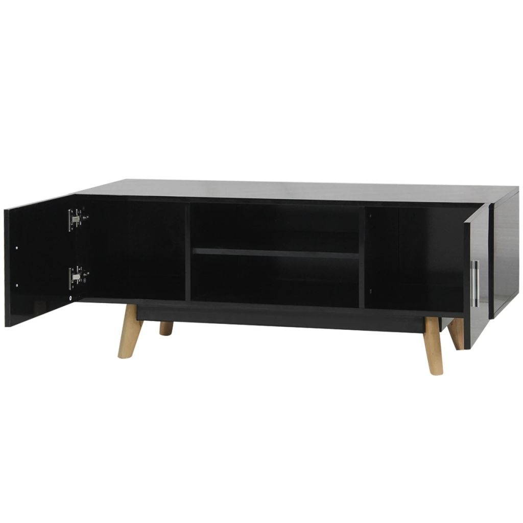 vidaXL TV Stand 47.2" Cabinet Unit Entertainment Media Center High Gloss Black