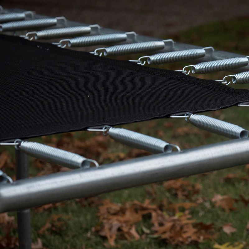 JumpKing 7 x 10 Foot Rectangular Galvanized Trampoline with Padded Enclosure