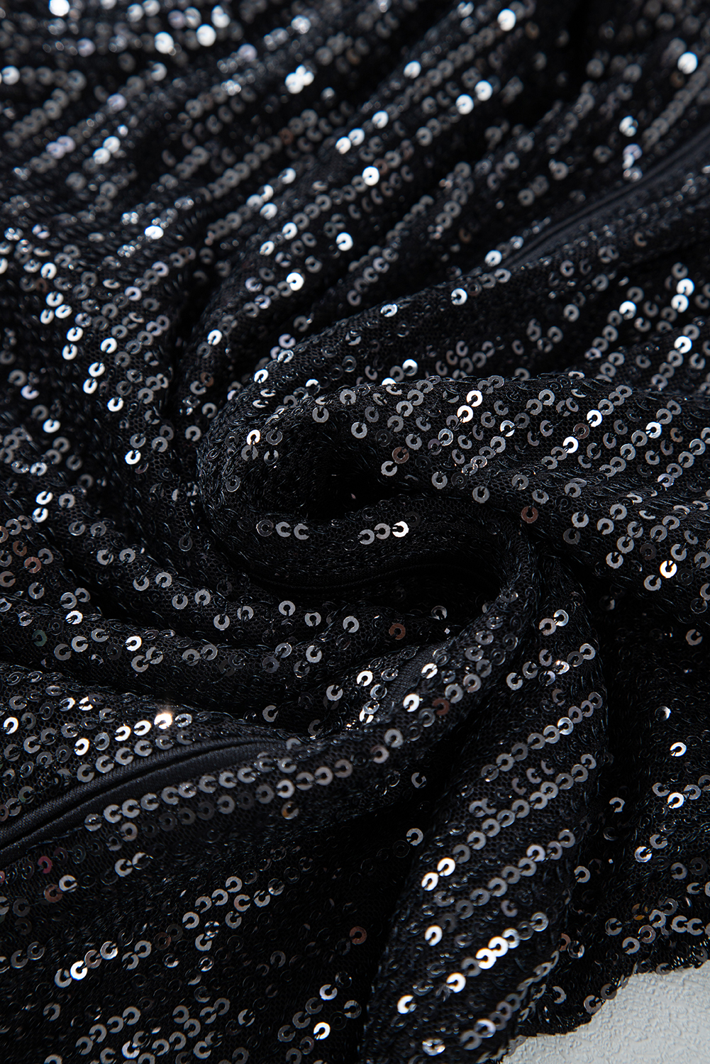 Rose Red Rhinestone Mesh Long Sleeve Bodysuit