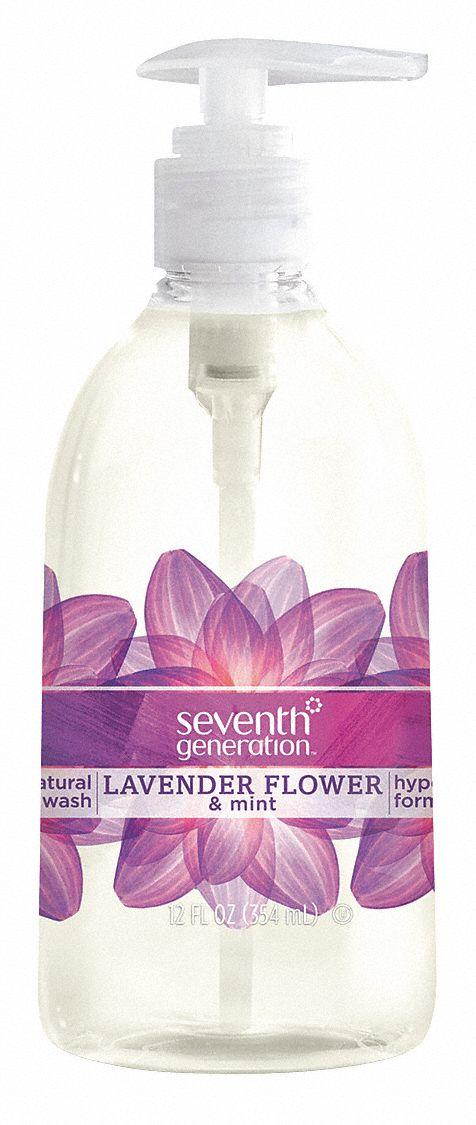 Seventh Generation 22926 Natural Purifying Hand Wash, Lavender, 12oz Pump Bottle, 1 Each