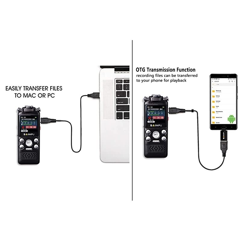 Recorder16GB Activated Recorder with Variable Speed PlaybackSound Recorder Built in UltraSensitive Microphones and MP3 PlayerDigital Recorder for Lectures and Meetings