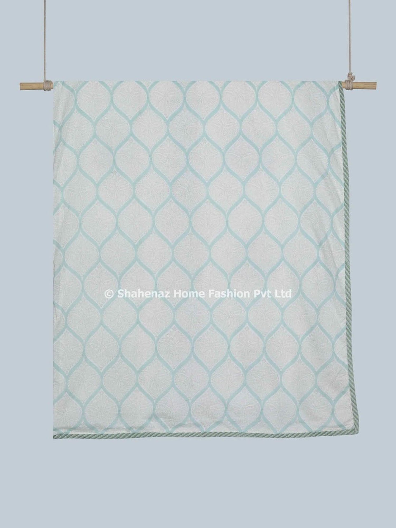 Shahenaz Parrot Bootah Printed Green Cotton Double Reversible Dohar