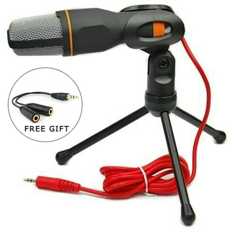 Professional Recording Podcast Condenser Microphone Mic For computer PC Laptop Skype Youtube