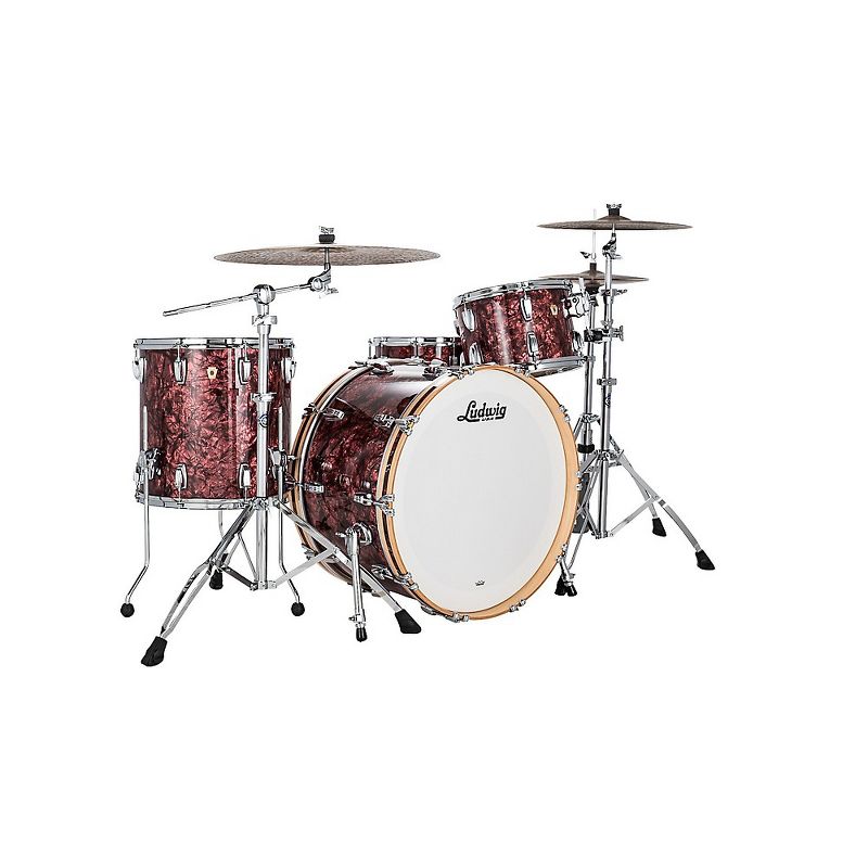 Ludwig Classic Maple 3 Piece Pro Beat Shell Pack with 24 in. Bass Drum Burgundy Pearl