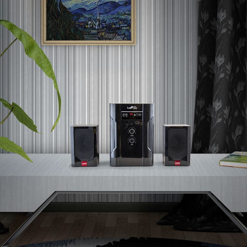 beFree Sound 2.1 Channel Bluetooth Surround Sound Speaker System in Black