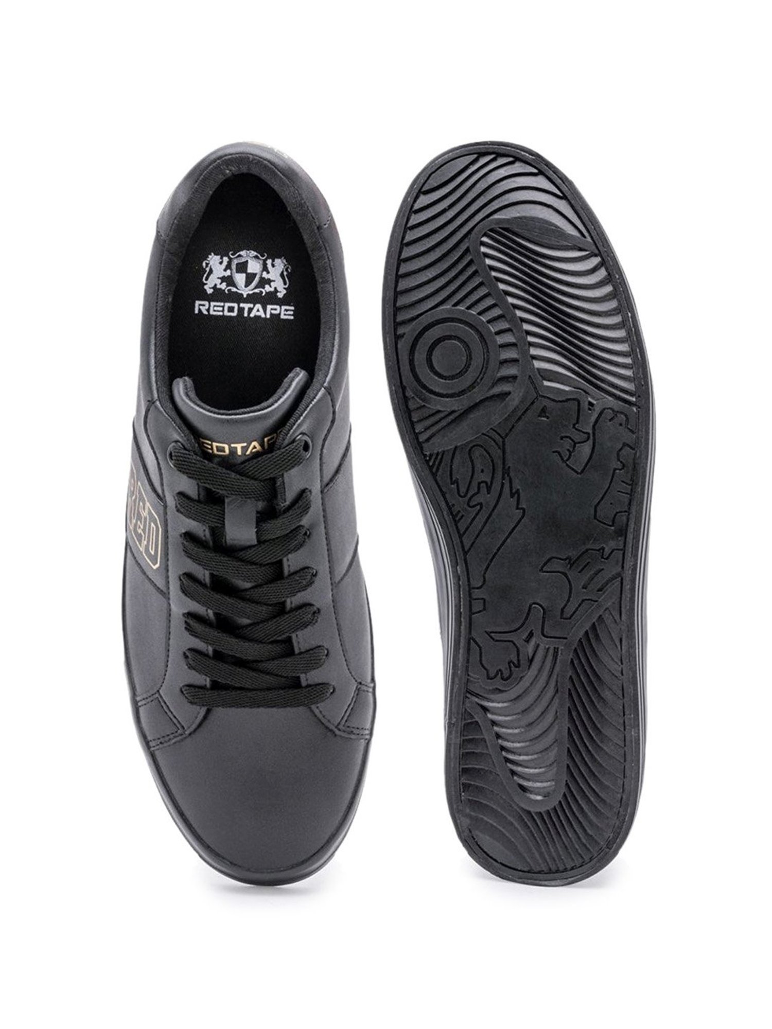 Red Tape Men's Black Casual Sneakers