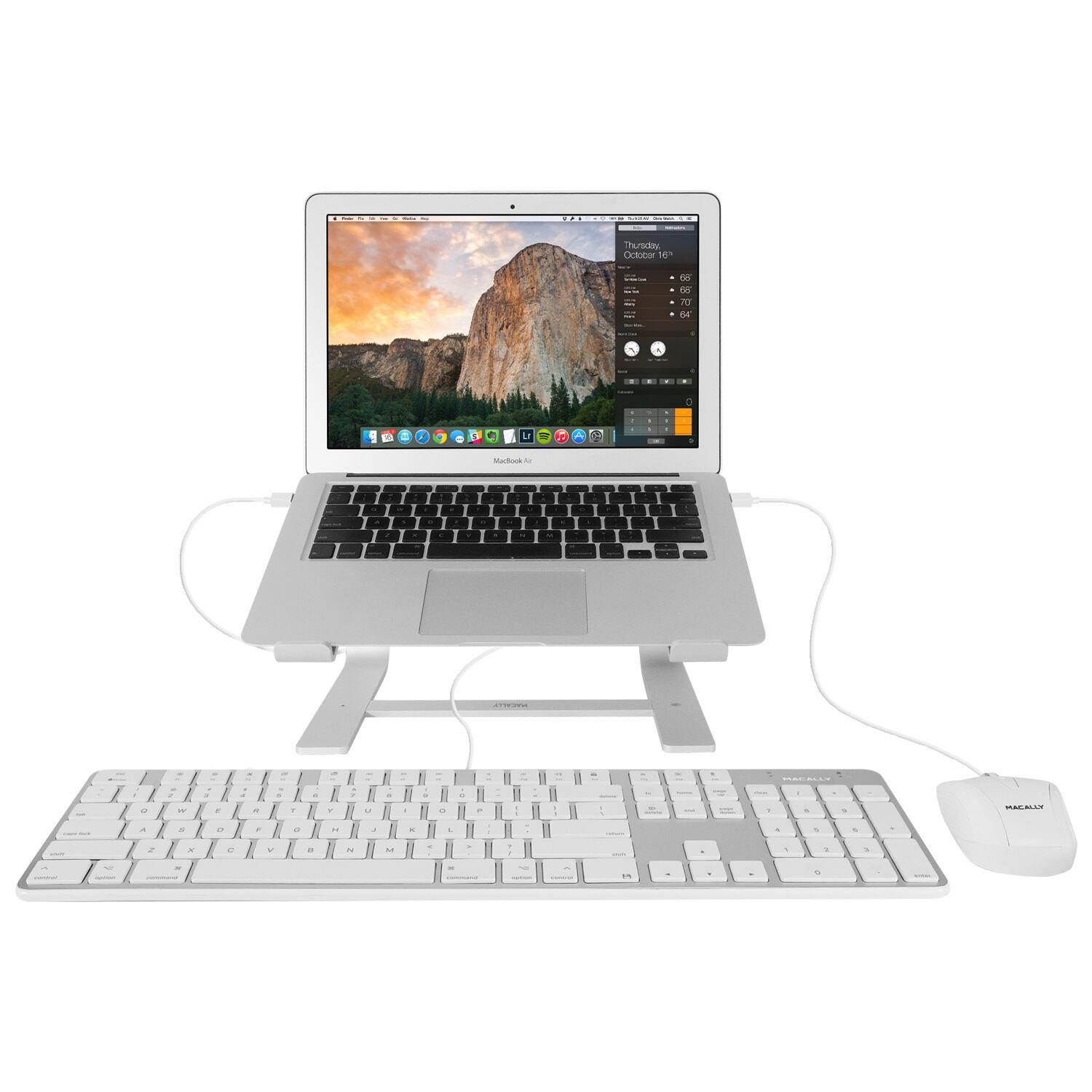 Macally SLIMKEYPROA Ultra-Slim USB Wired Space Keyboard - Gray