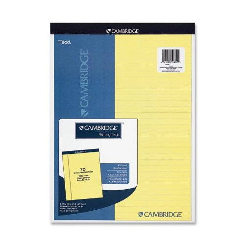 Mead 59870 Legal Pad 70 Sheets - 20 lb Basis Weight - Letter 8.50" x 11" - 1Each
