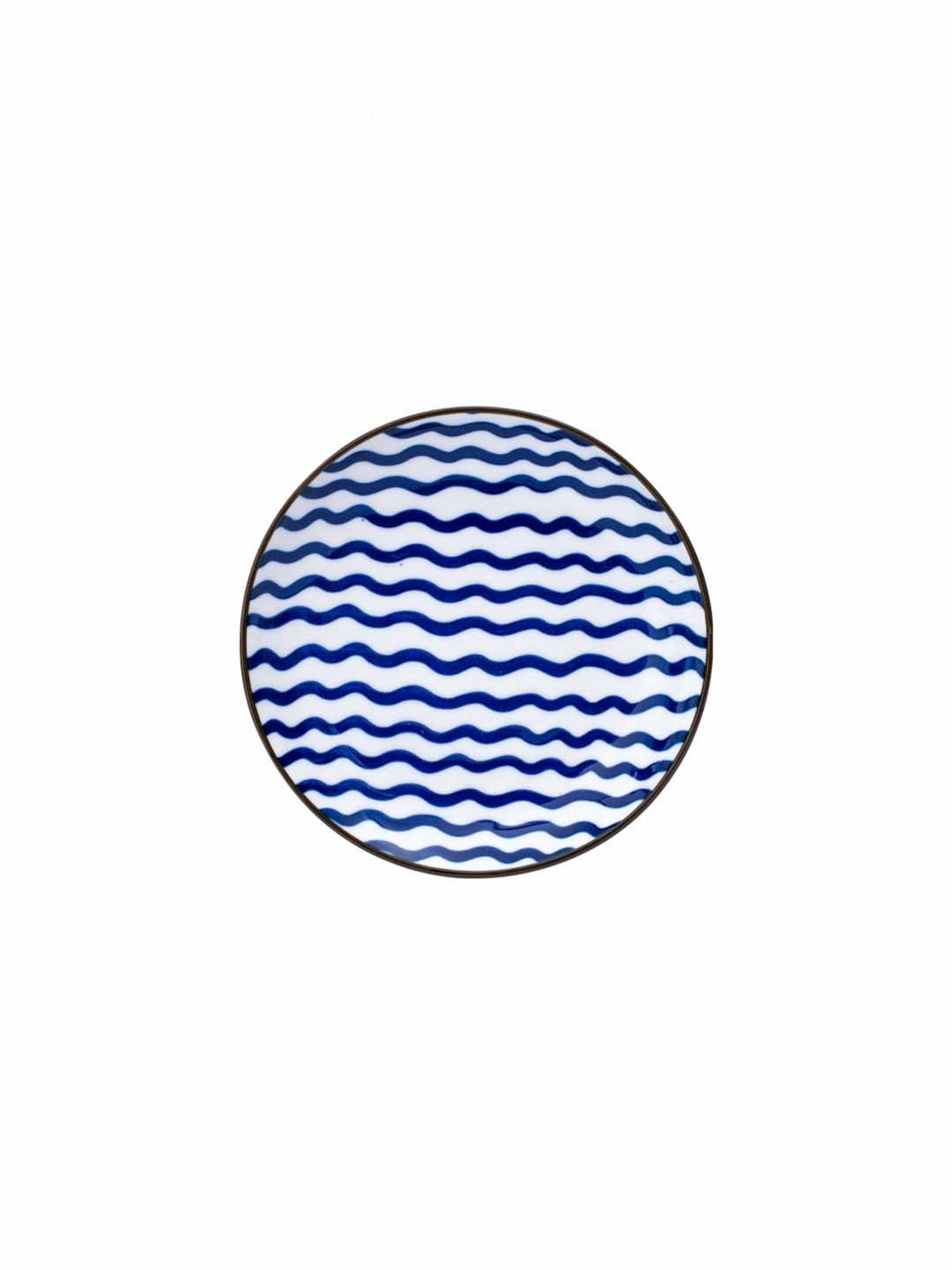 White Gold Blue Porcelain 18 Piece Soup Bowl Set (6Pcs Bowl, 6Pcs Plates and 6Pcs Spoons)