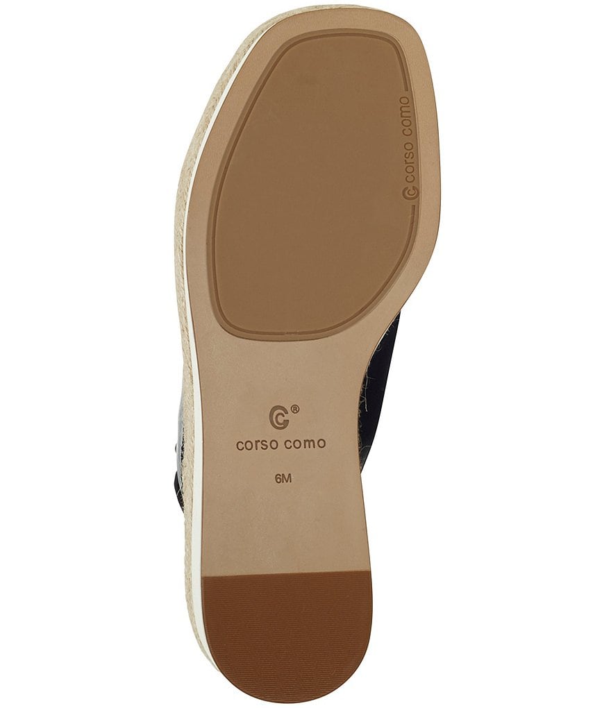 CC Corso Como Penelopy Patent Leather Flatform Espadrilles