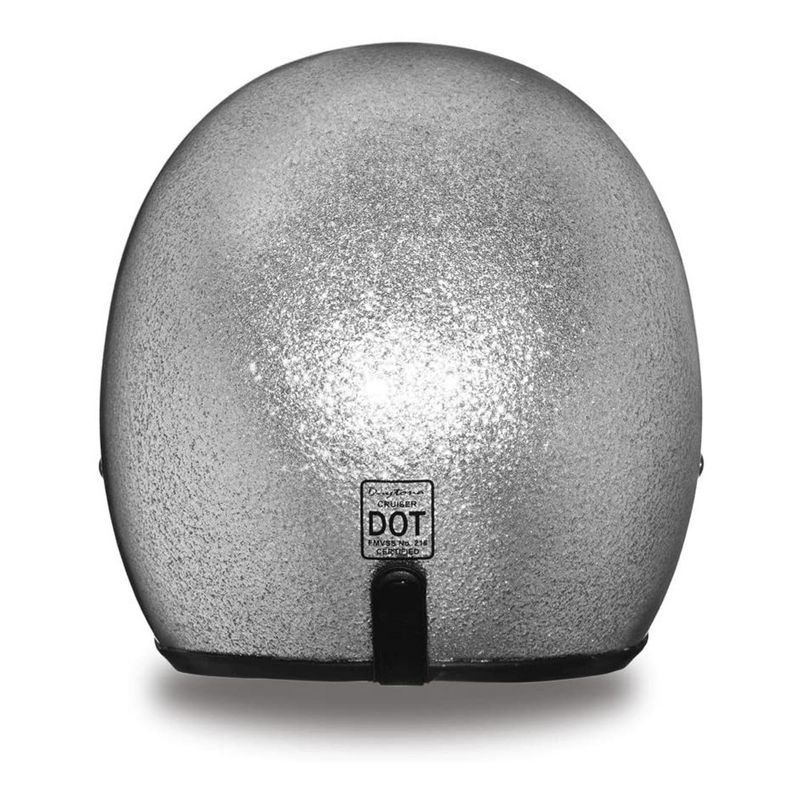 Daytona Helmets Cruiser Extra Large Open Face 3/4 Shell Department of Transportation Approved Motorcycle Helmet with Removable Black Visor, Silver