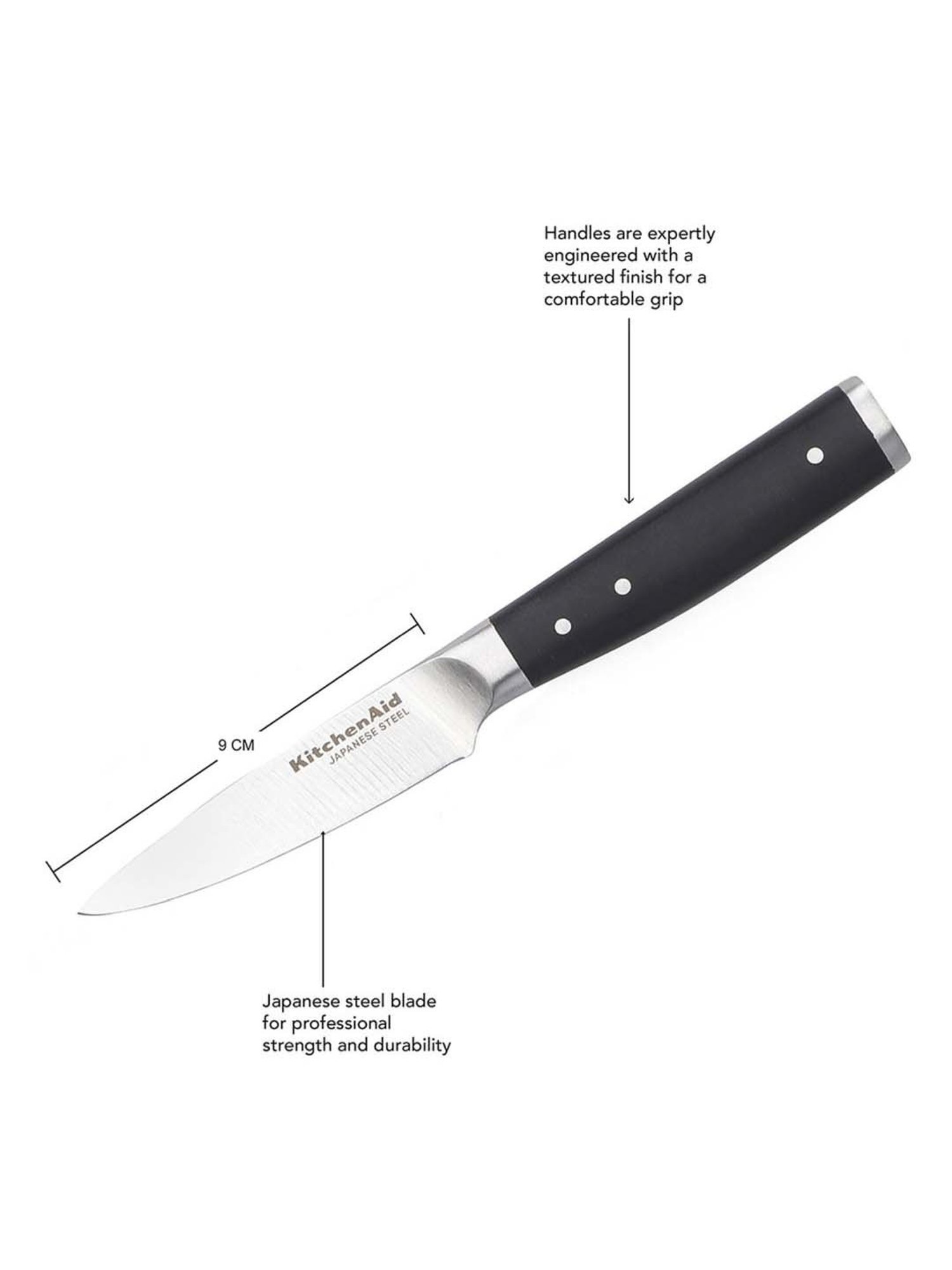 KitchenAid Black Medium Peeling Knife