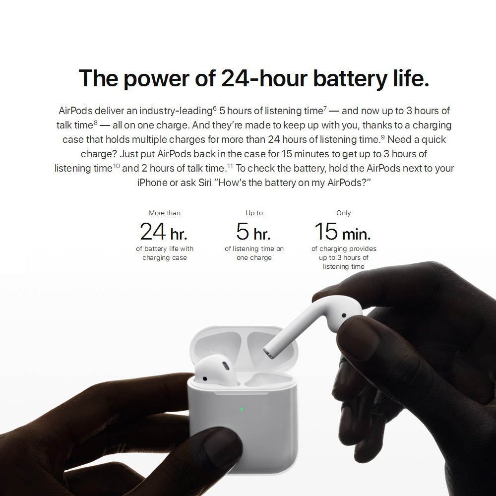 Original Apple AirPods 1 with Charging Case Wireless Bluetooth Headphones Stereo Music Earphone for iPhone iPad Mac Apple Watch