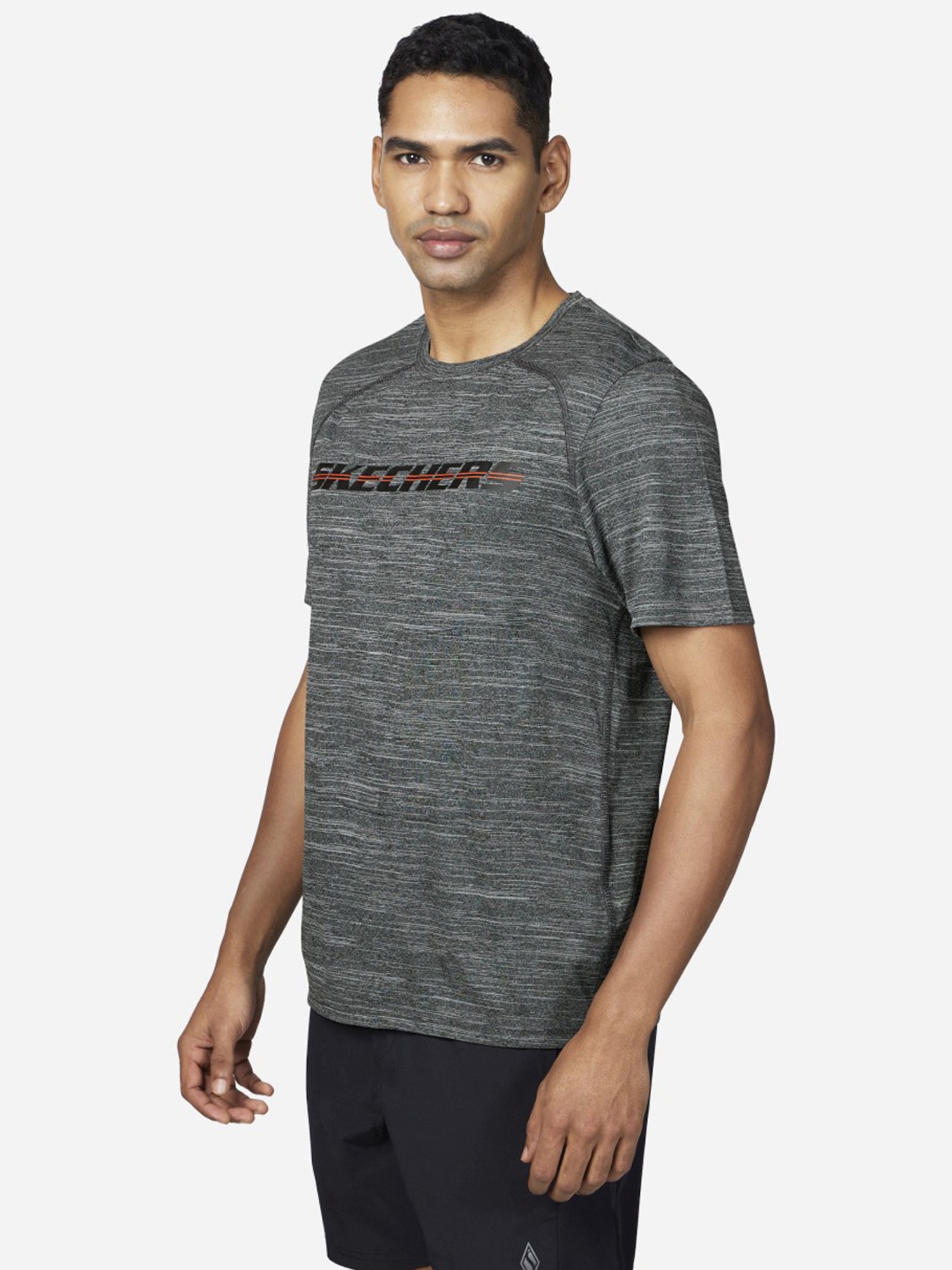 Skechers Grey Regular Fit Printed T-Shirt