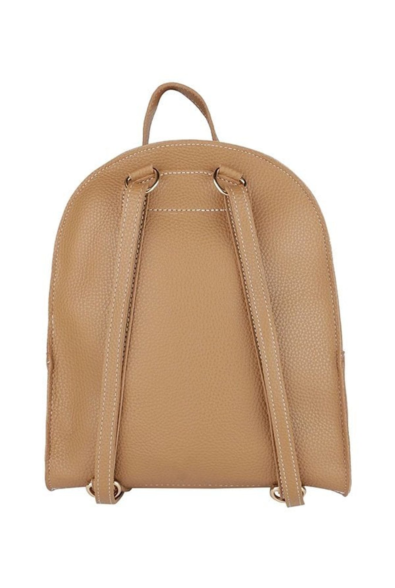 Gio Collection Tan Stitched Backpack