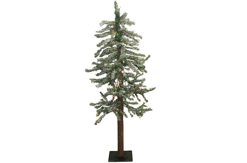 Darice 3' Prelit Artificial Christmas Tree Frosted Alpine - Multicolor Lights