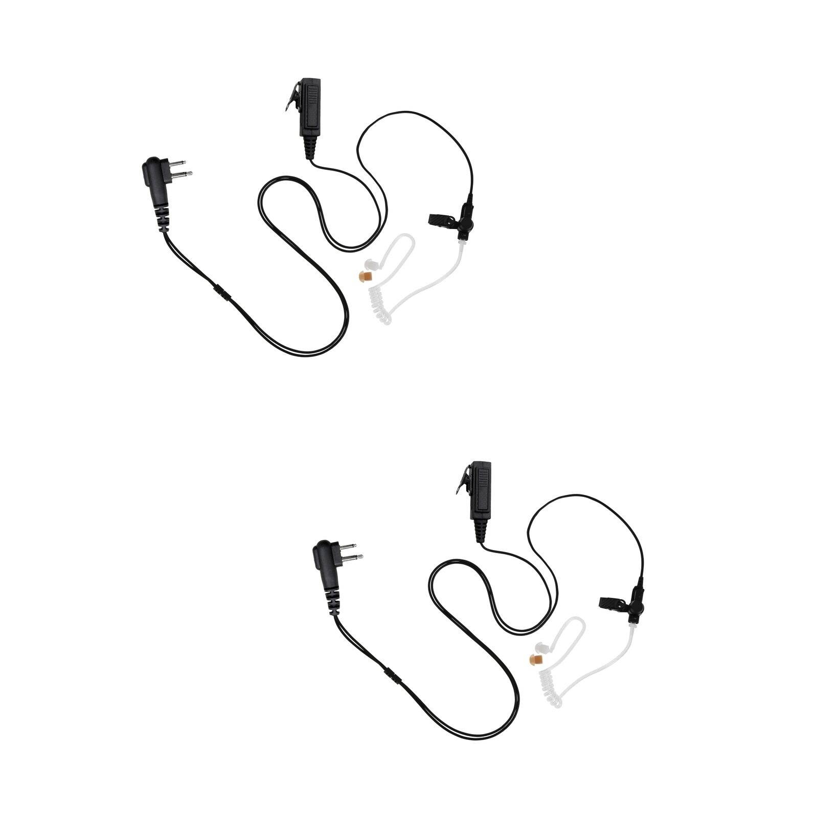 2 Pack 2-Wire FBI Style Hot Earpiece Headset PTT for Motorola MagOne BPR40 BPR20
