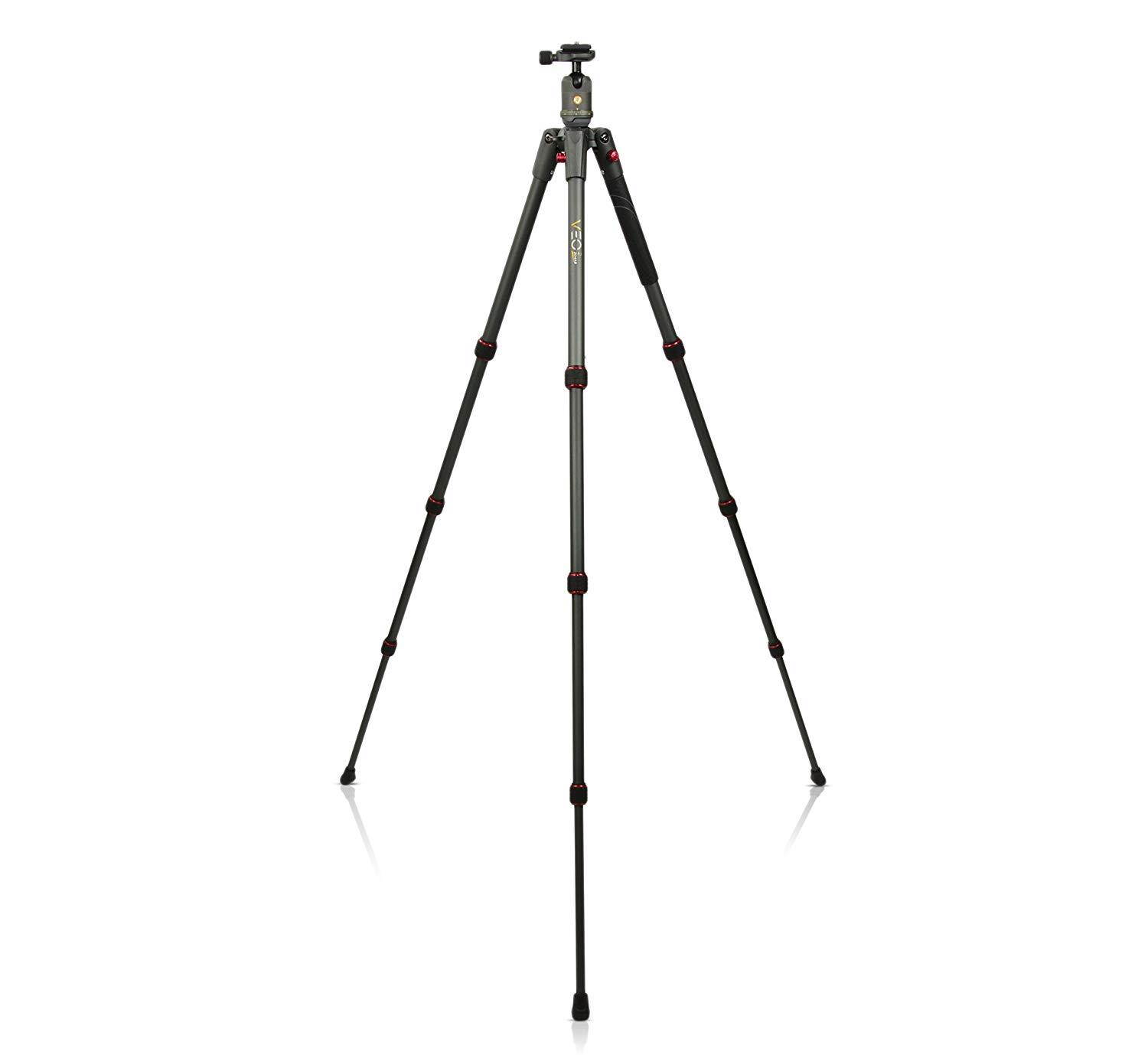Vanguard VEO 2 204AB Red Aluminum Travel Tripod with VEO 2 BH-45 Ball Head for Sony, Nikon, Canon, Fujifilm Mirrorless, Compact System Camera (CSC), DSLR