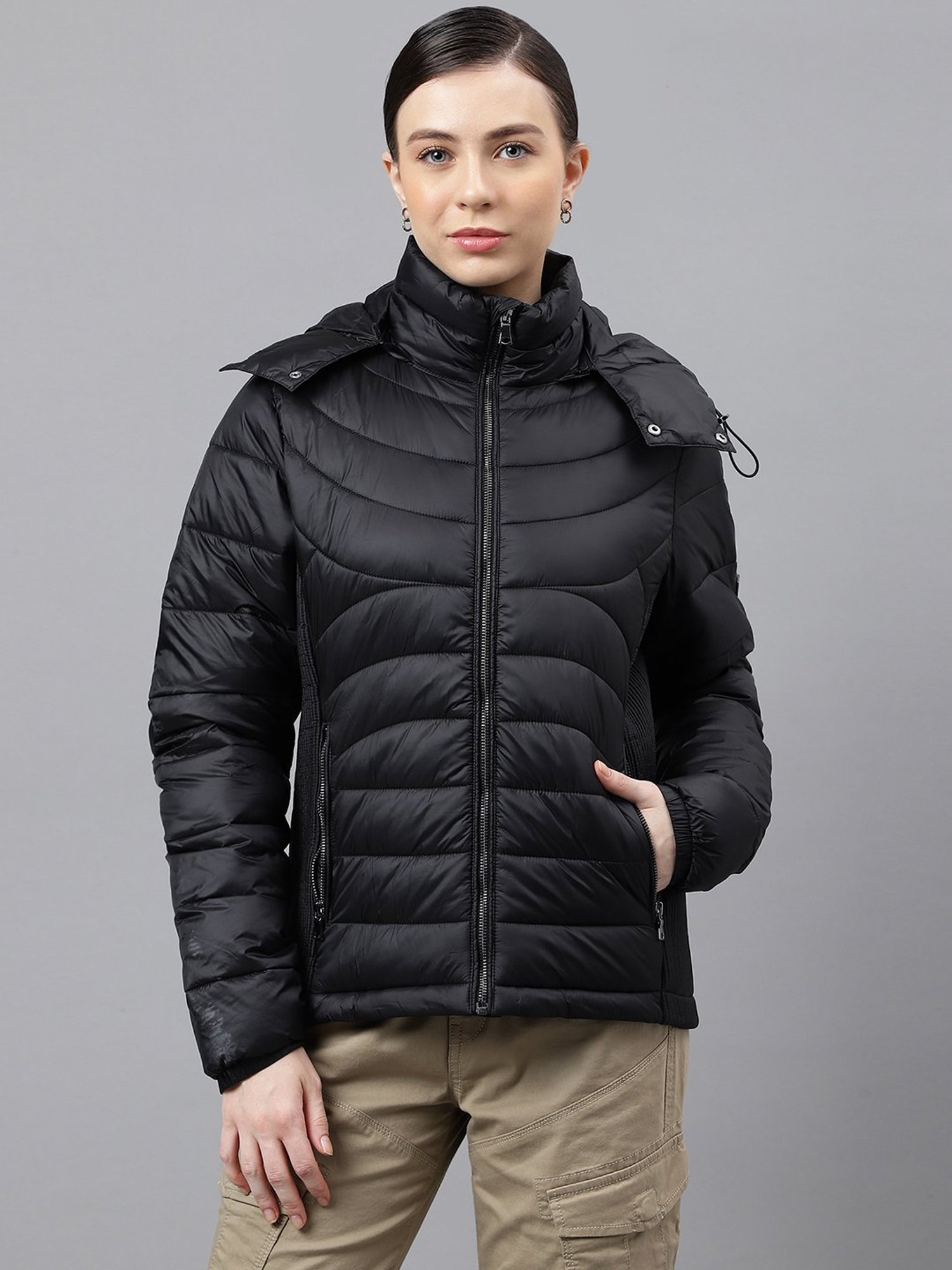 Woods Black Quilted Jacket