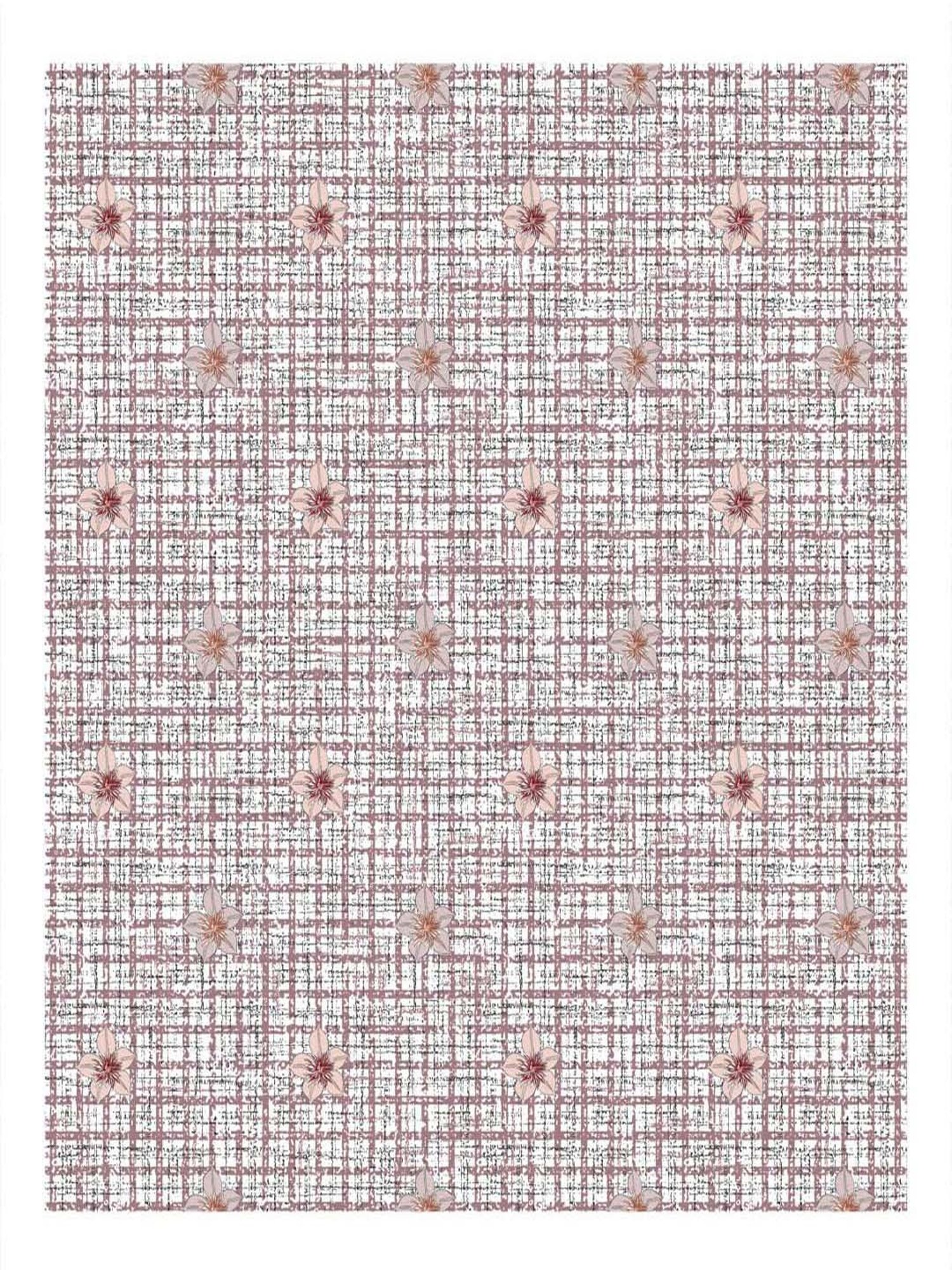 BELLA CASA Genteel Floral Brown 180 TC Cotton King Bedsheet with 2 Pillow Covers