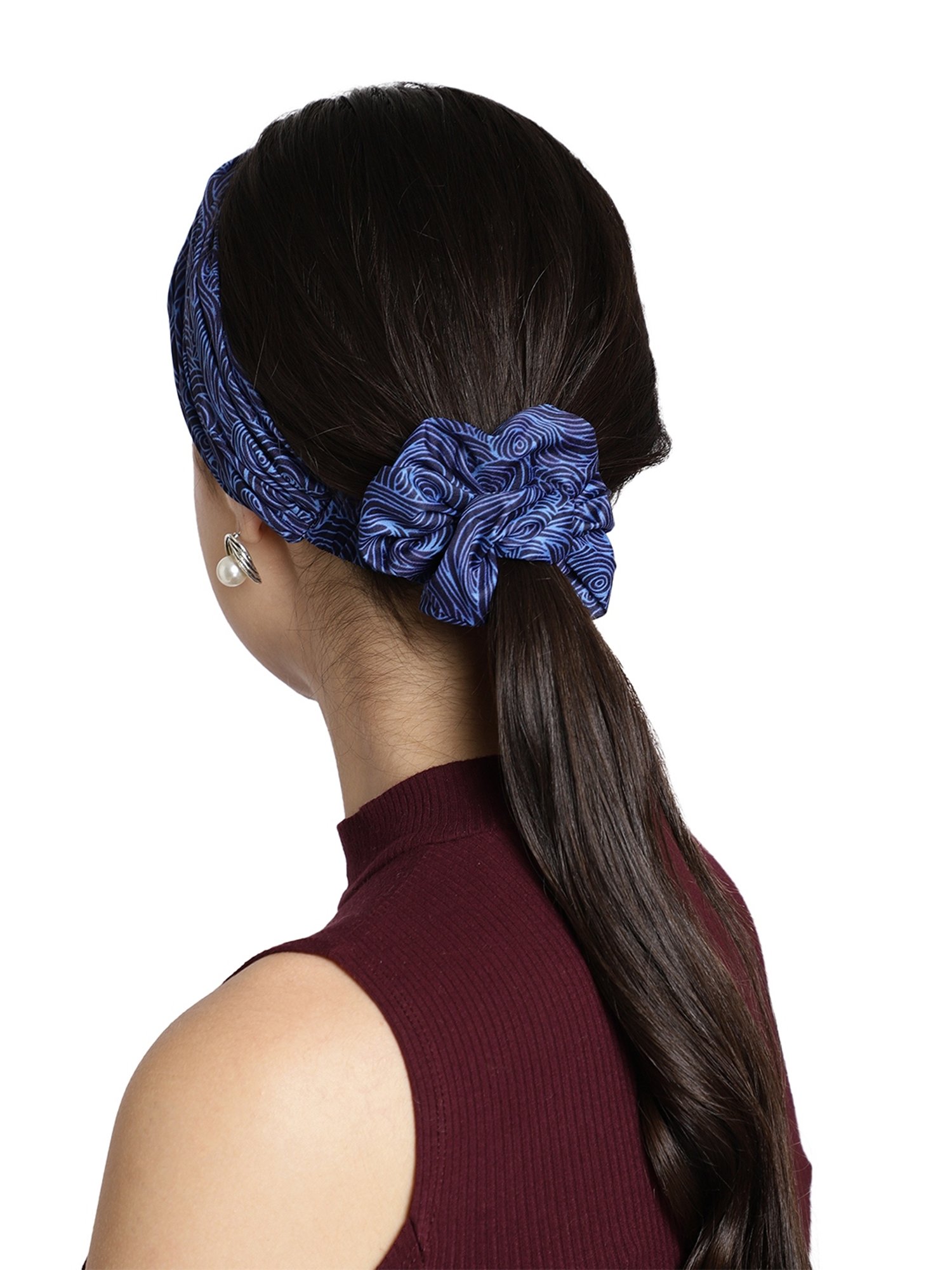 Choko Beige Embellished Hair Band