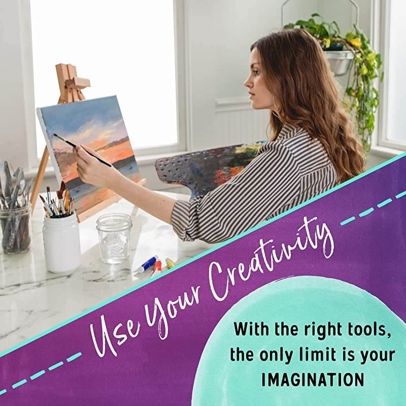 Paint Brushes 12 Set Professional Paint Brush Round Pointed Tip Nylon Hair Artist Acrylic Brush for Acrylic Watercolor Oil Painting