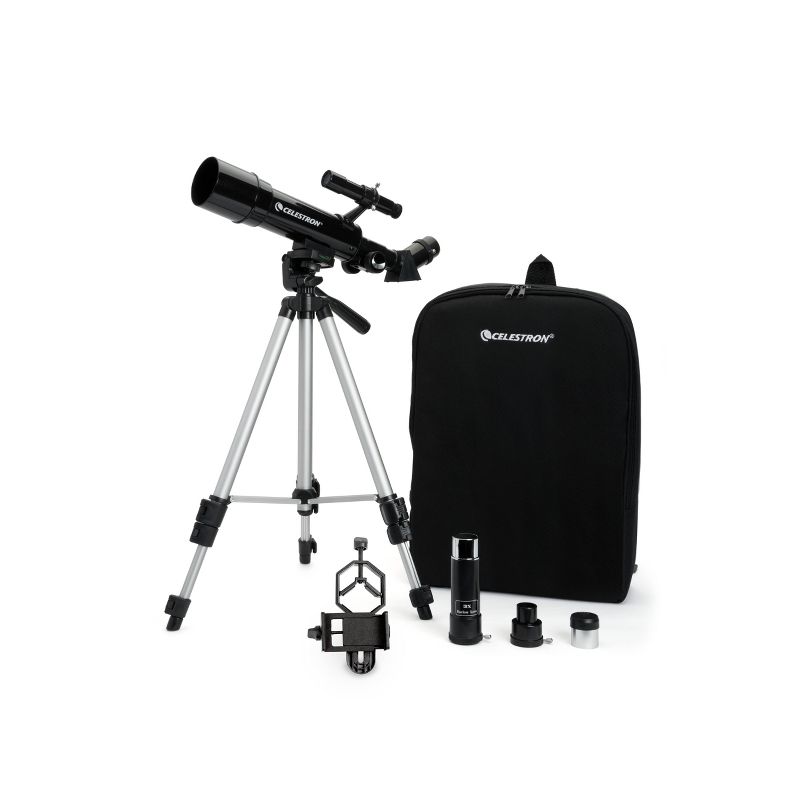 Celestron Travel Scope Portable Telescope with Basic Smartphone Adapter - Black