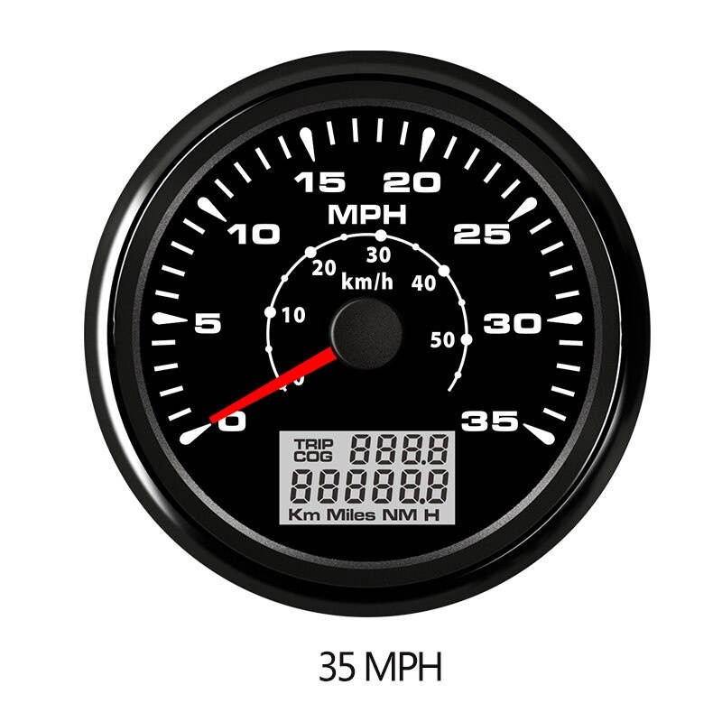 85MM Speedo GPS Speedometer Odometer Boat Speed Meter 0-35 mph with sensor for Yacht water-proof 8 color Backlight