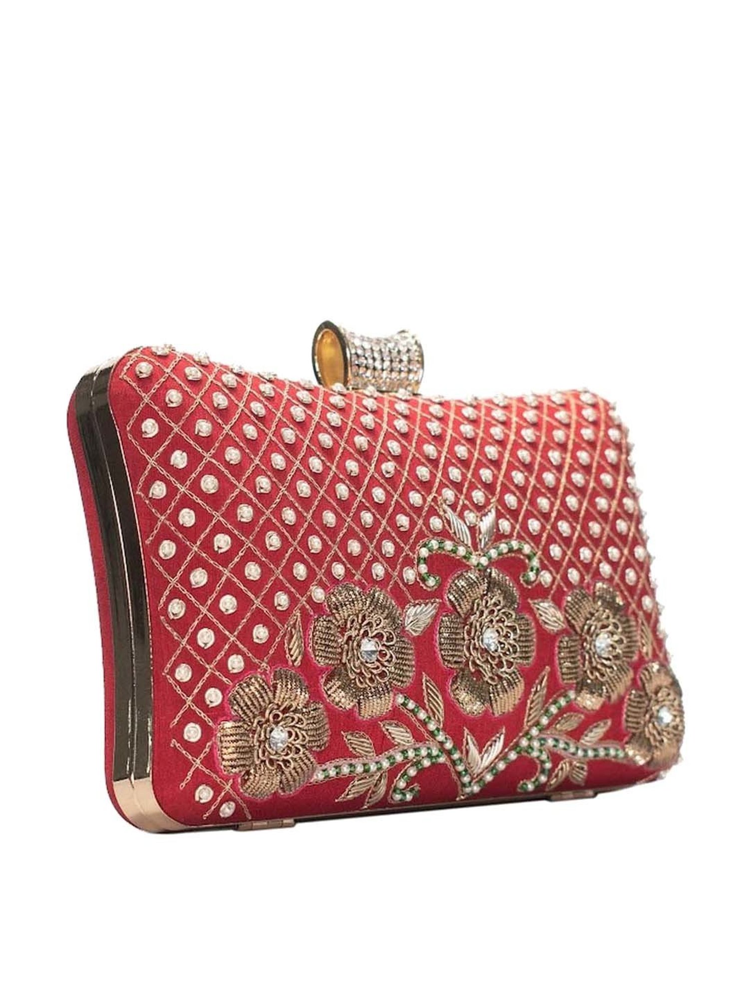 Sugarcrush Red Embellished Clutch