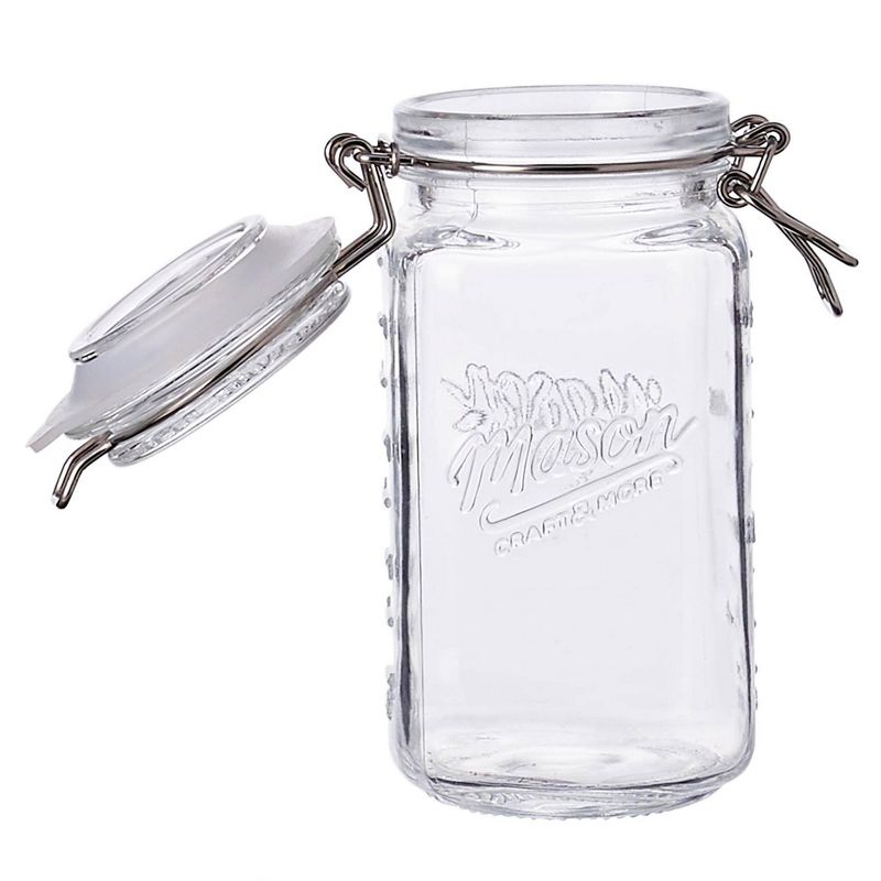 Mason Craft & More 17oz Set of 4 Wide Mini Clamp Jars