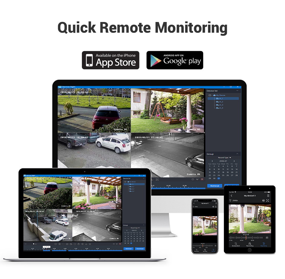 SANNCE 1080P FHD PoE Network Video Security System with NO HDD