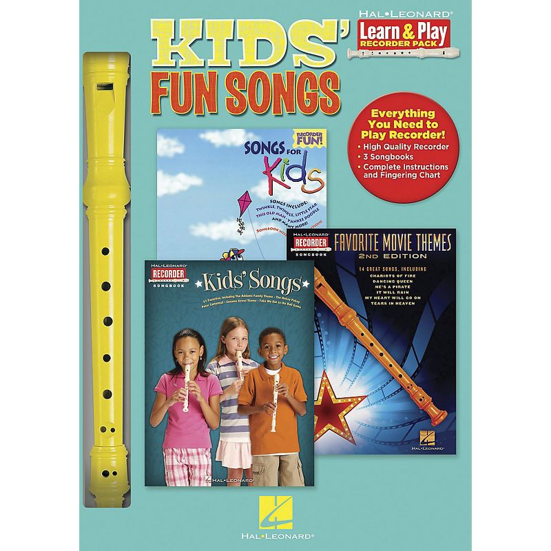 Hal Leonard Kids' Fun Songs Learn & Play 3-Book & Recorder Pack