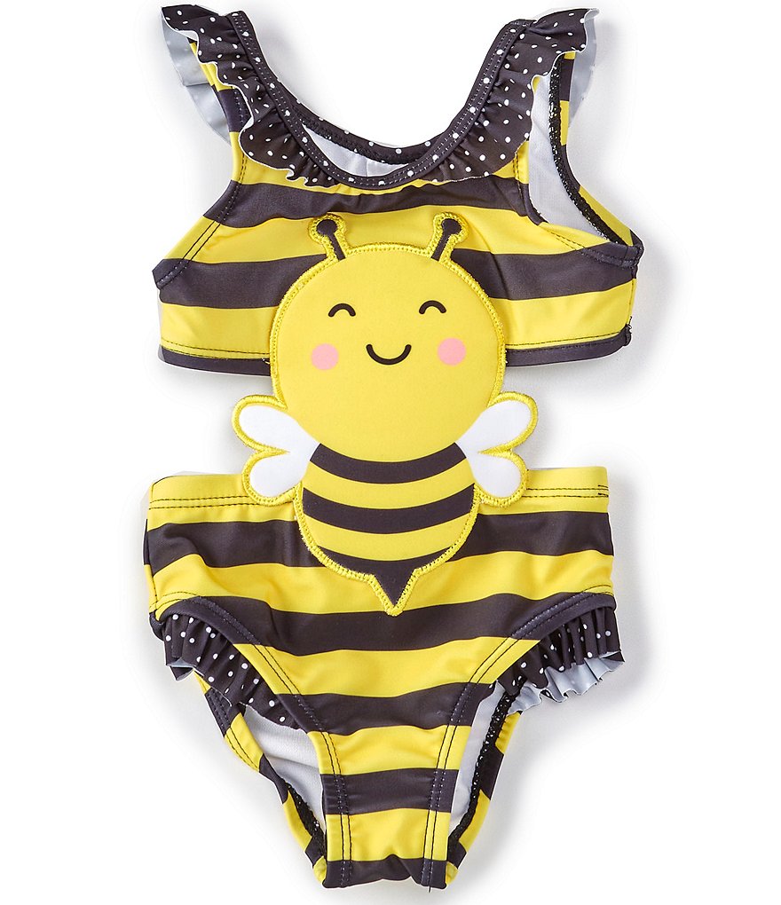 Baby Starters Baby Girls 3-24 Months Bumble Bee Two-Piece Swimsuit