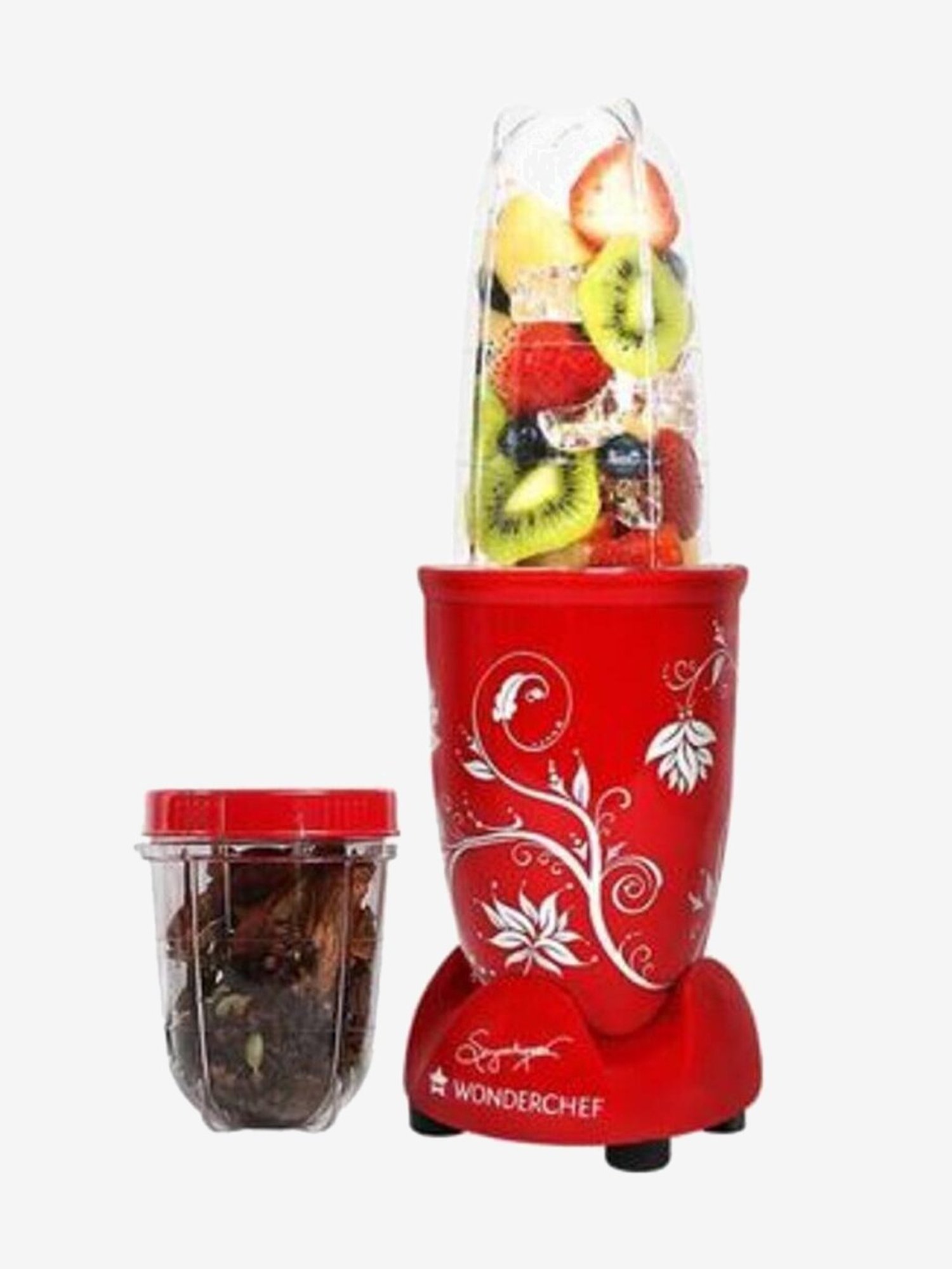 Wonderchef Nutri-Blend 400W 2 Jars Juicer Mixer Grinder (Red)