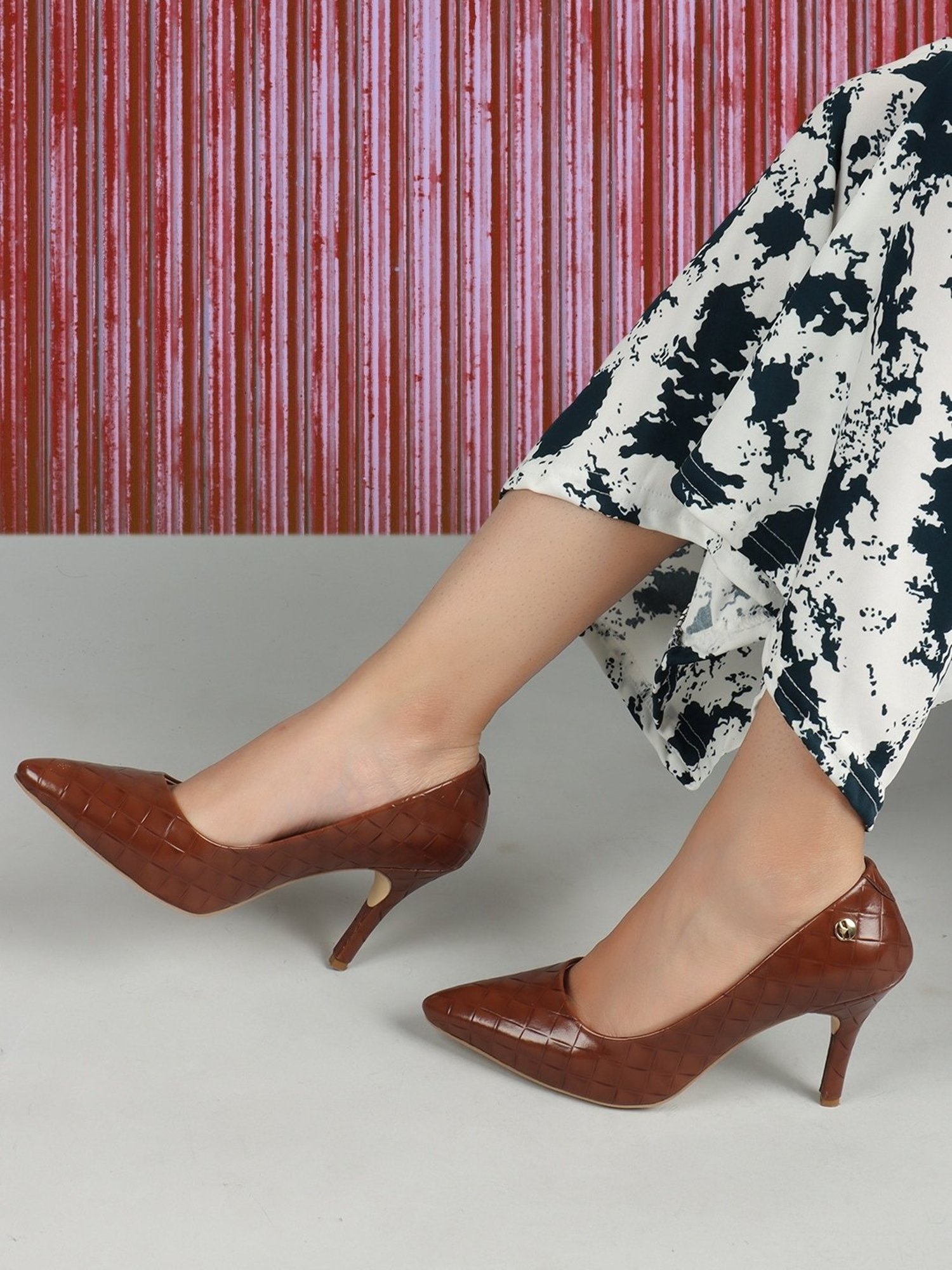 Elle Women's Brown Stiletto Pumps