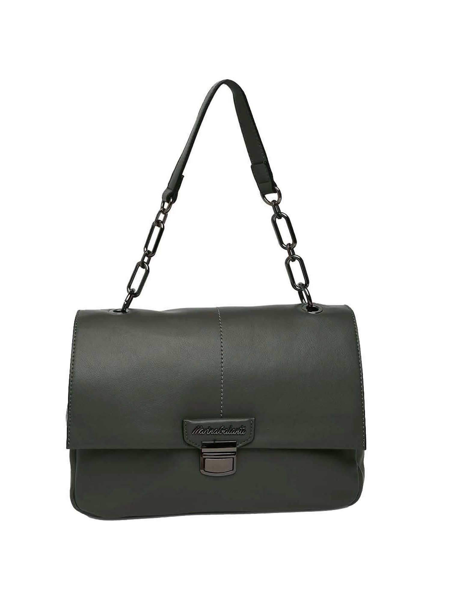 Marina Galanti Green Solid Medium Satchel Handbag