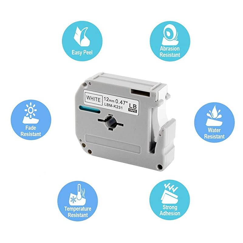 Compatible Label Tape Replacement for Brother Label Maker Tape TZe-251 TZe-151 TZe-451 TZe-651 24mm TZe Tape for P-Touch PT-D600 PT-P700 PTP750W PT2730 ( Clear, White, Yellow, Red, 4-Pack )