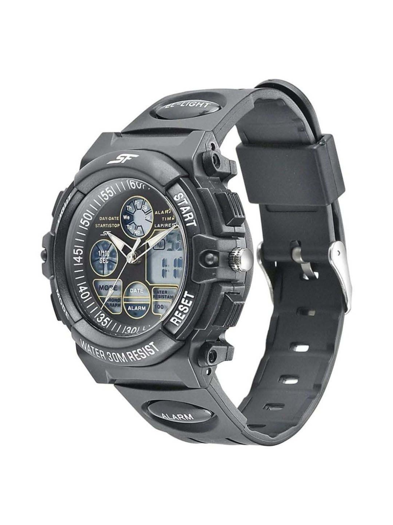 Sonata SF Hustler NS77116PP05W Analog-Digital Watch for Men