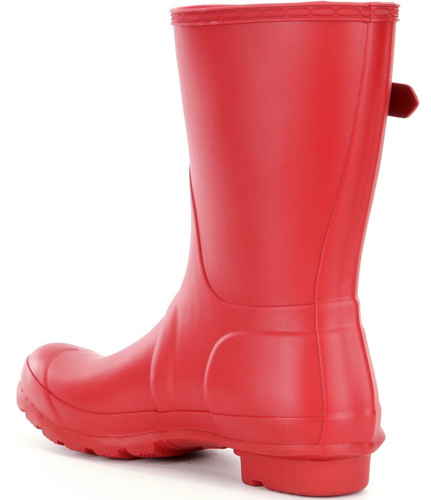Hunter Women's Original Short Matte Buckle Strap Rain Boots