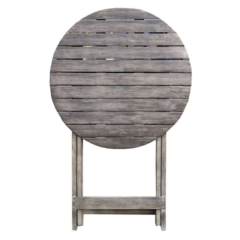 Crestview 3pc Folding Bistro Set - Brown - Courtyard Casual